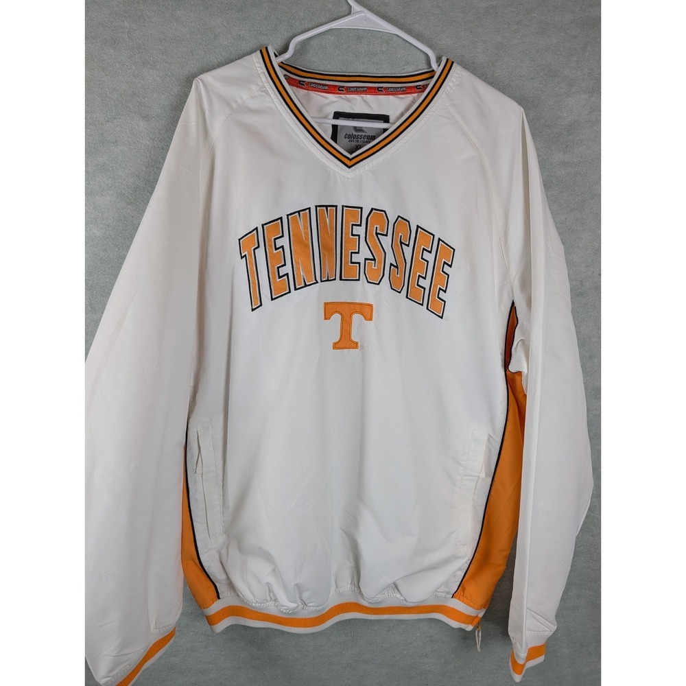 Vintage Tennessee Volunteers Windbreaker Pullover Mens XL OrangeWhite Vols
